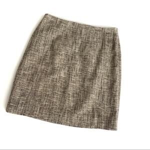LOFT Petite Seamed Lined Tweed Skirt 0P